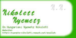 nikolett nyemetz business card